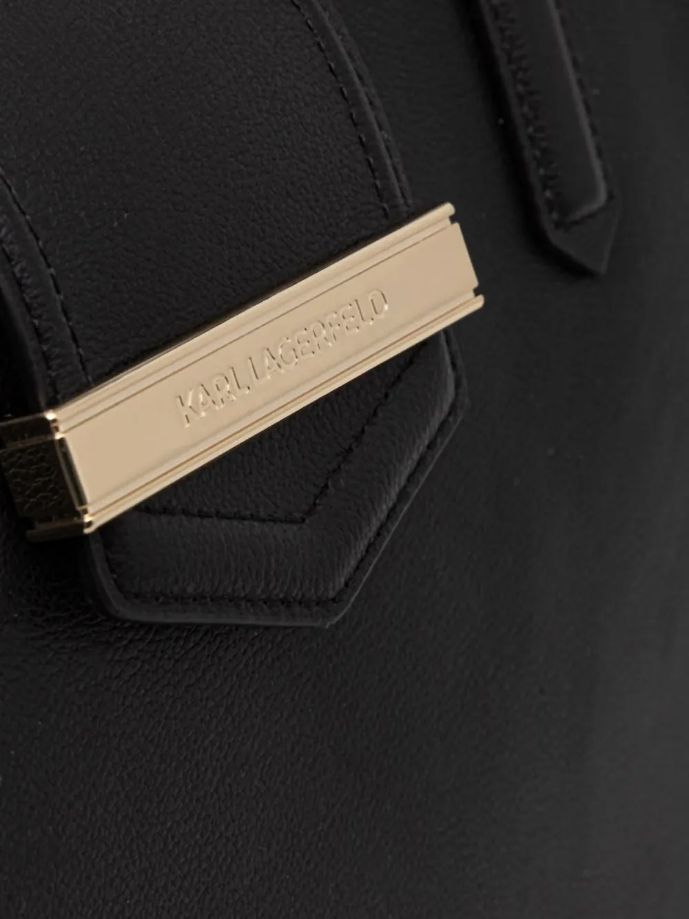 Karl Lagerfeld Shopper met logoplakkaat Zwart