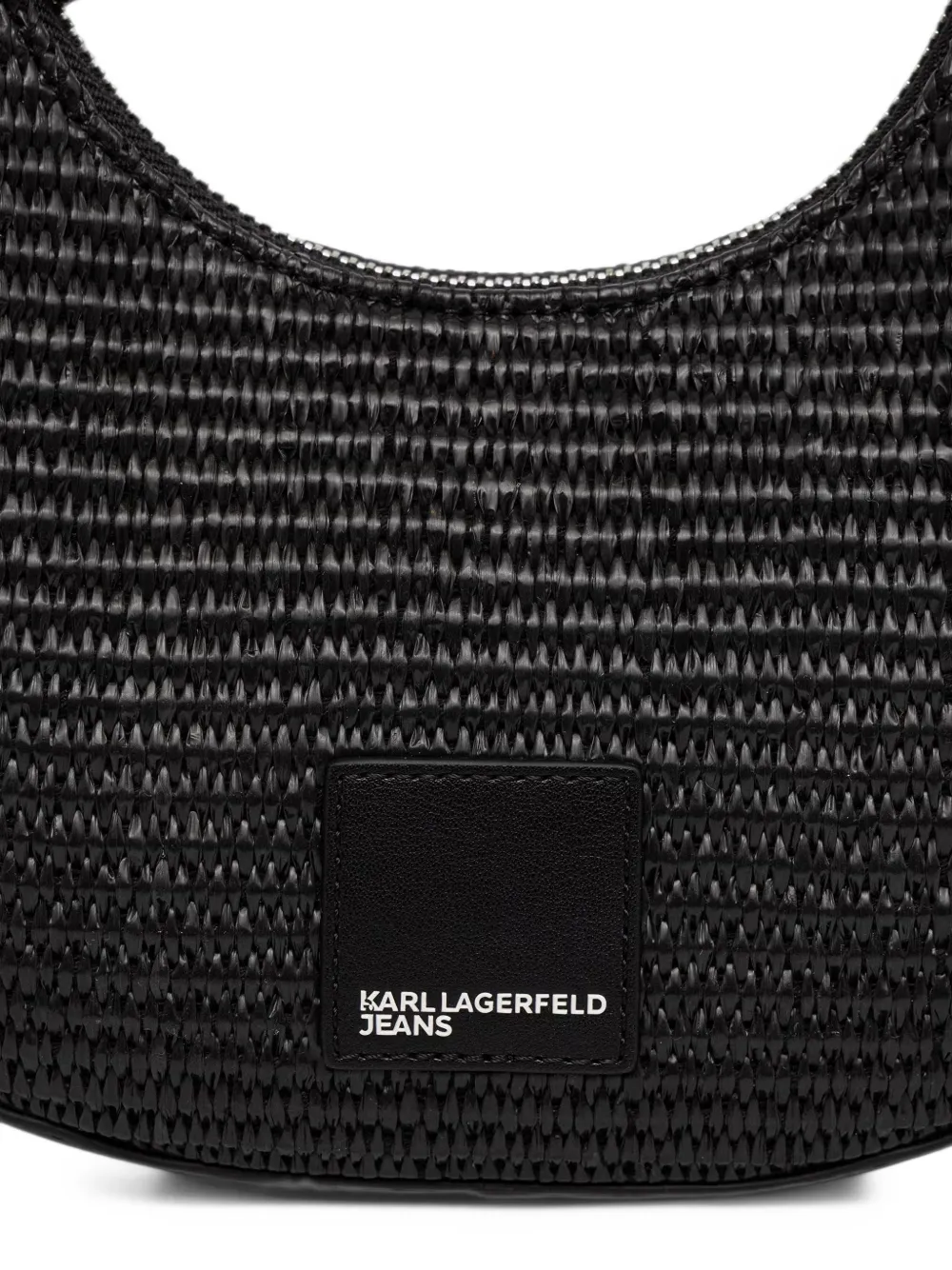 Karl Lagerfeld Jeans woven-design logo-strap tote bag Zwart