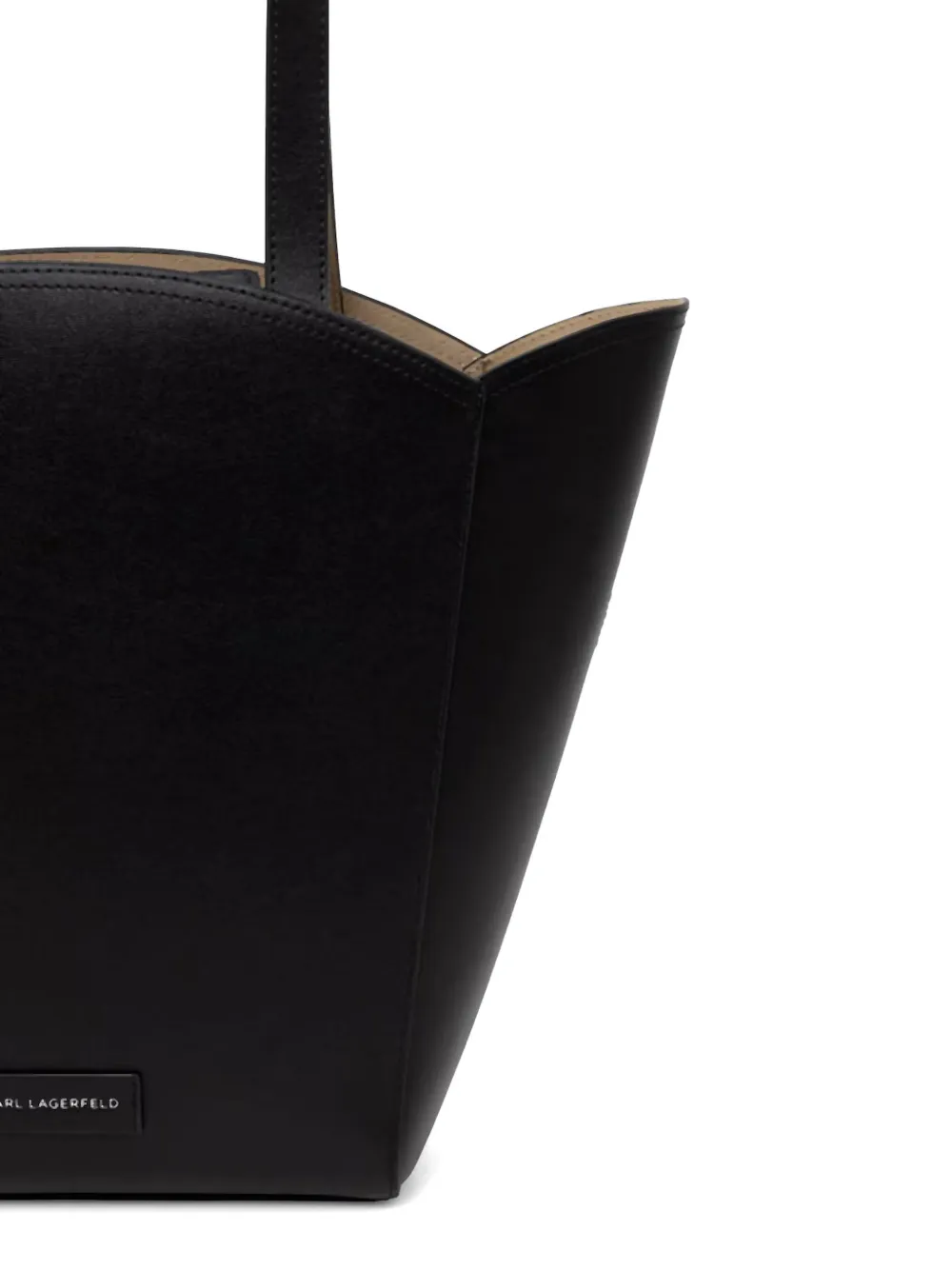 Karl Lagerfeld Shopper met geperforeerd logo Zwart