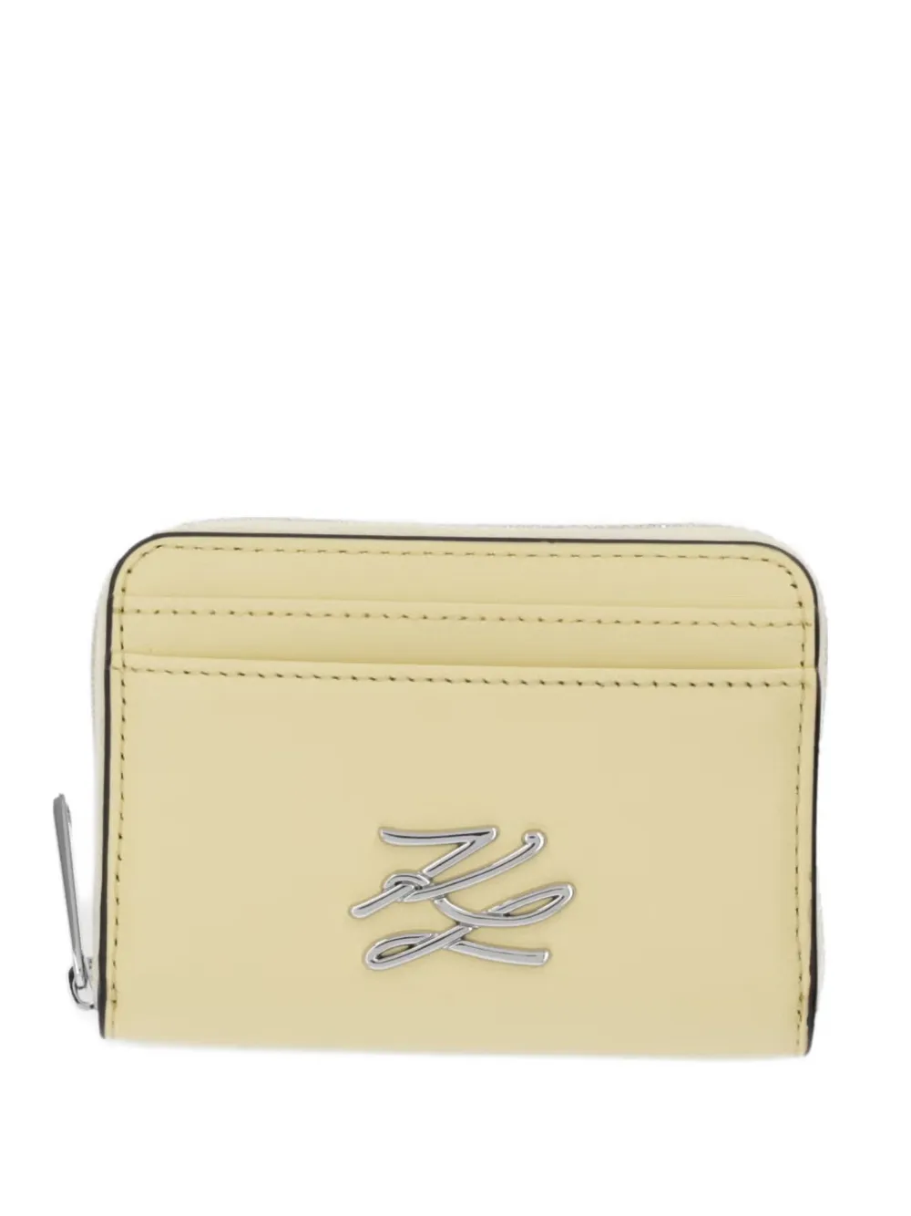 Karl Lagerfeld Small K/Autograph logo-plaque cardholder wallet - Giallo