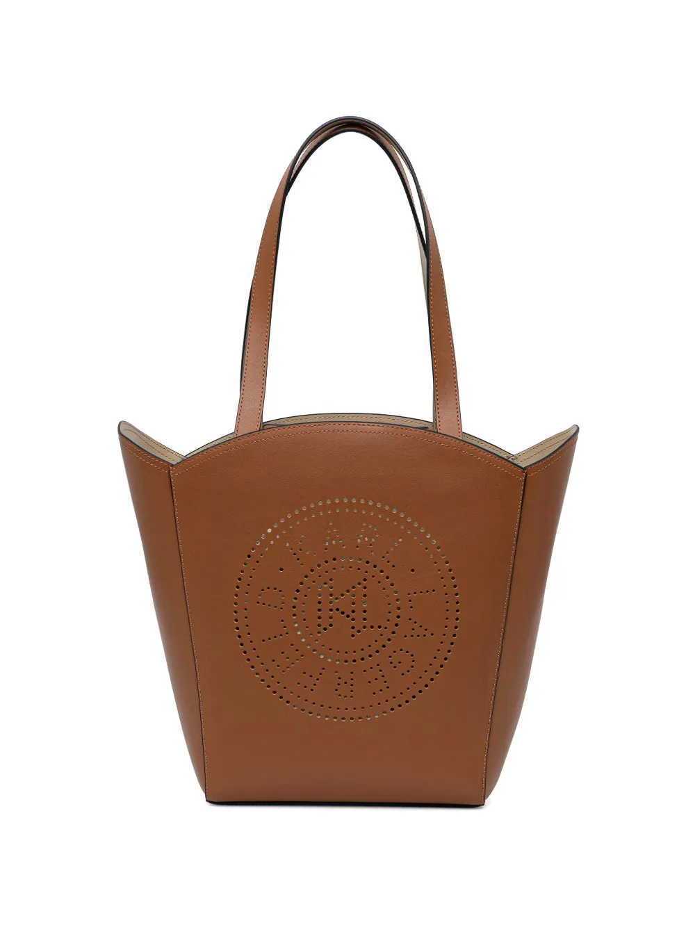 Karl Lagerfeld perforated-logo tote bag - Marrone