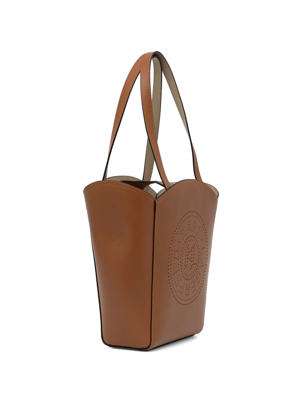 Karl Lagerfeld Shopper met geperforeerd logo Bruin