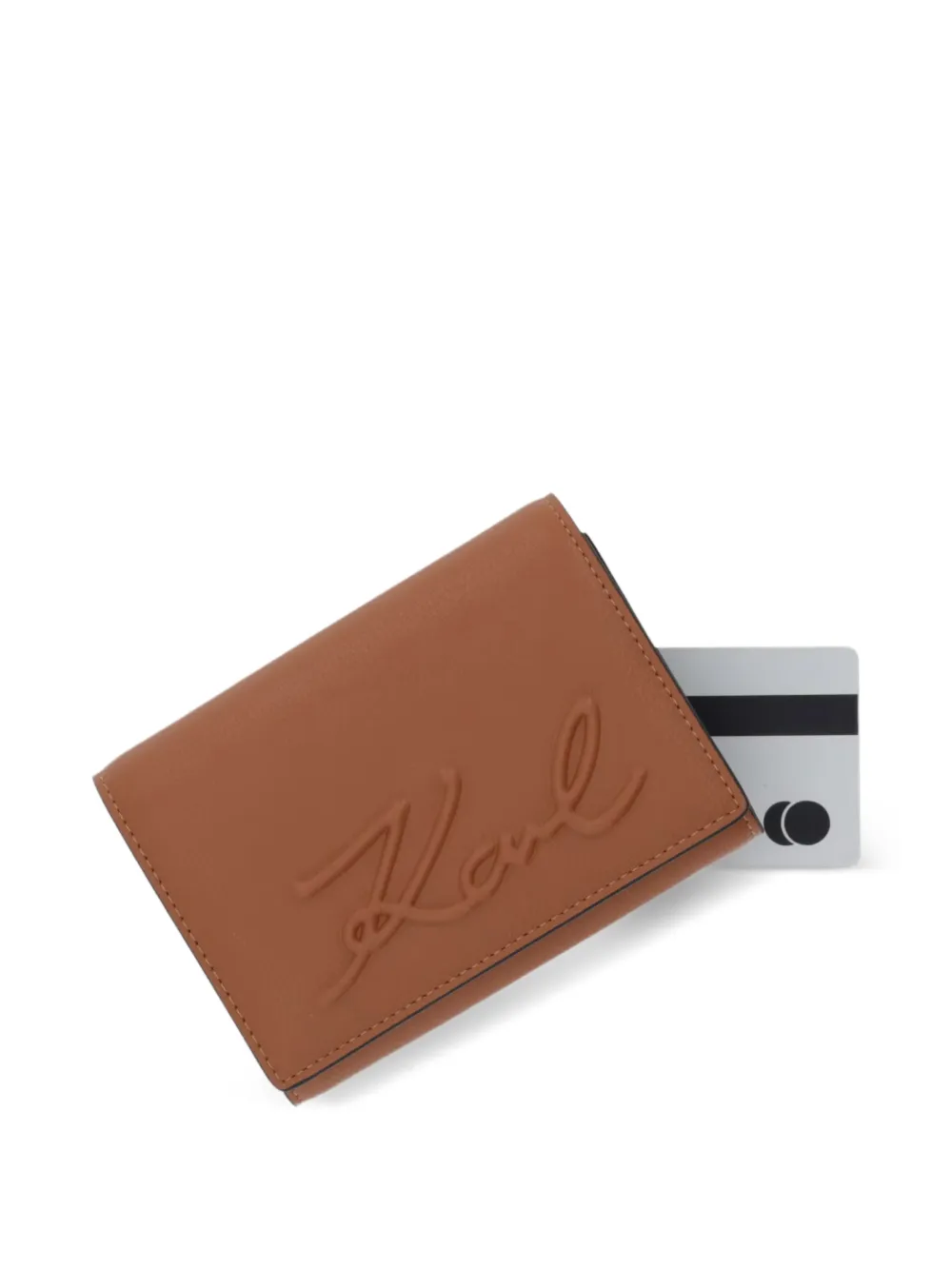 Karl Lagerfeld Karl Signature portemonnee Bruin