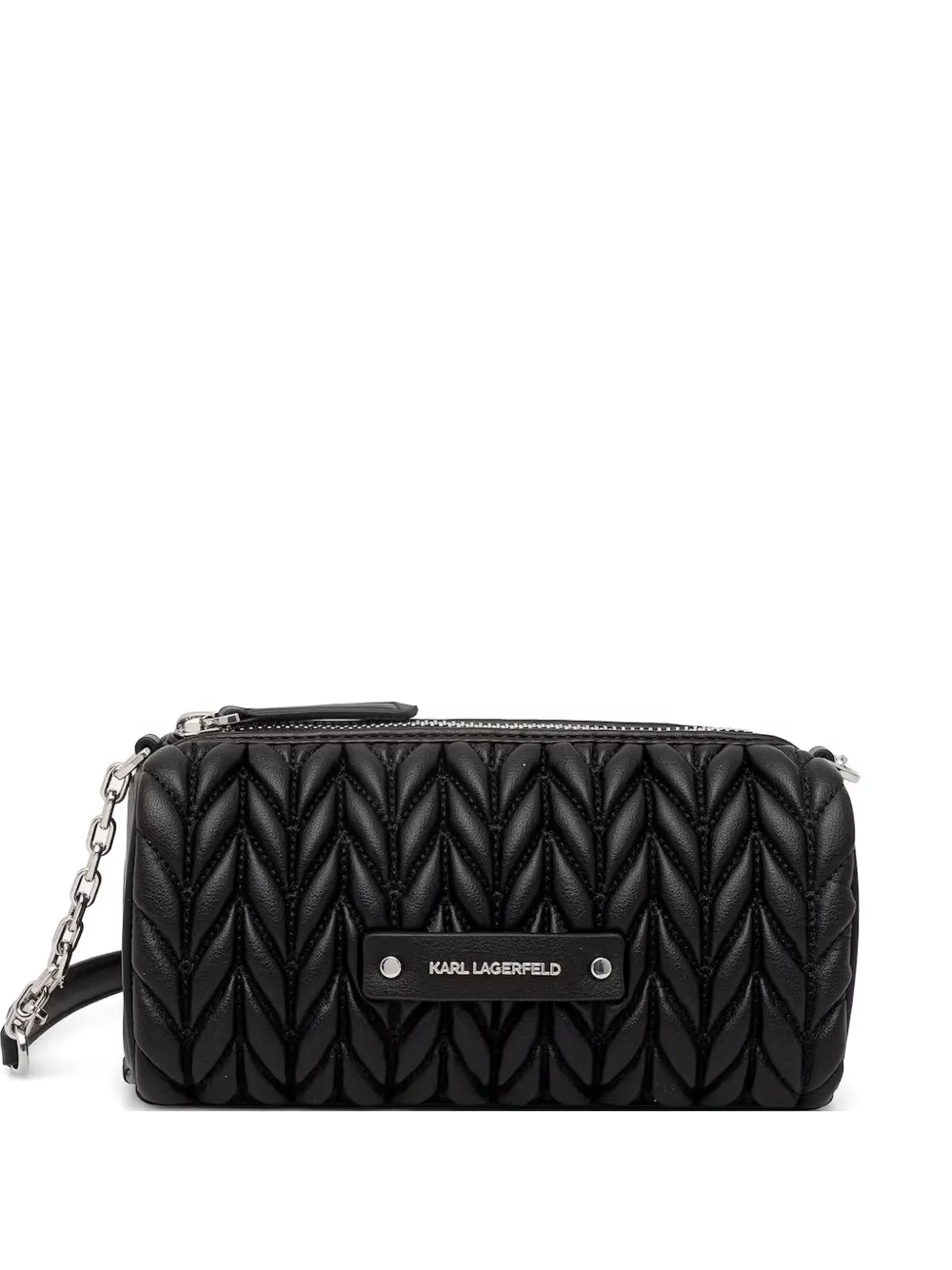 Karl Lagerfeld quilted leather shoulder bag - Nero