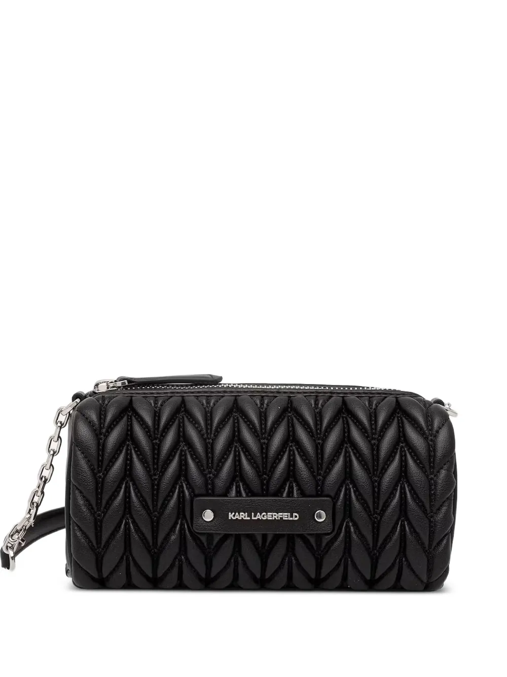 Karl Lagerfeld quilted leather shoulder bag - Nero