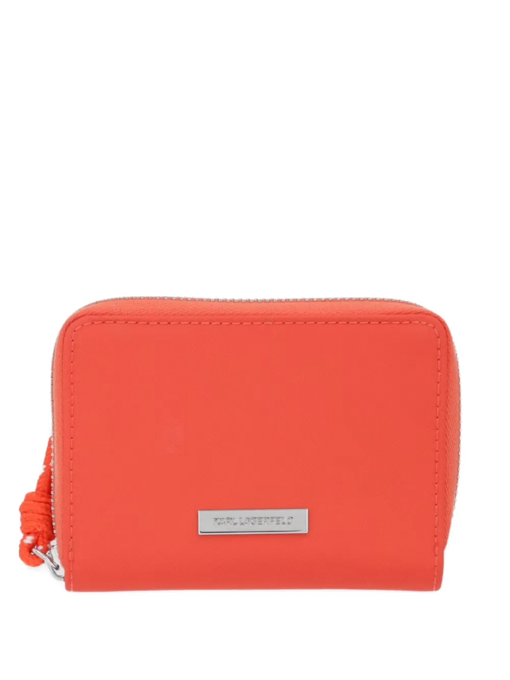 Karl Lagerfeld logo-plaque zip-around wallet - Arancione