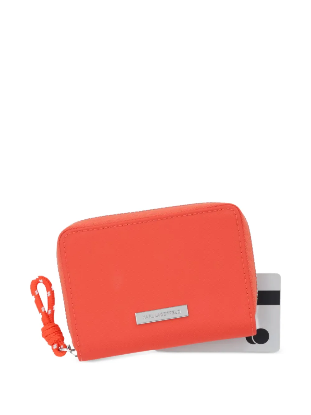 Karl Lagerfeld Portemonnee met logoplakkaat Oranje