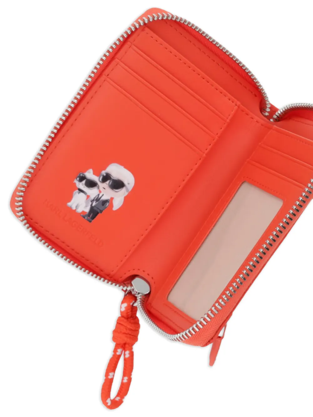 Karl Lagerfeld Portemonnee met logoplakkaat Oranje