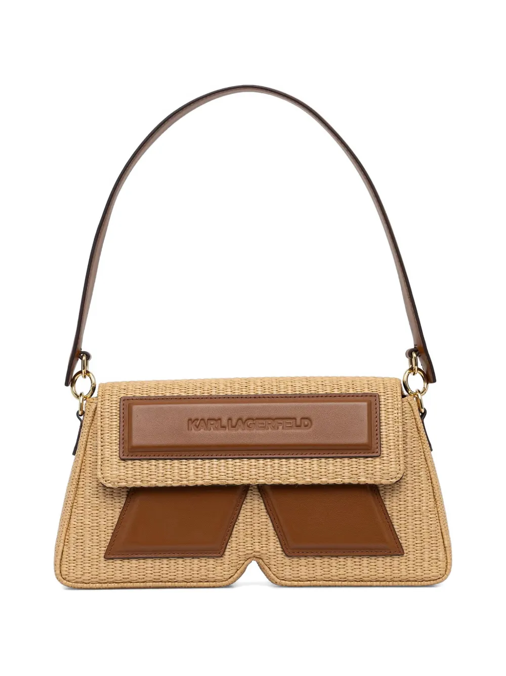Karl Lagerfeld Ikon K woven shoulder bag - Toni neutri