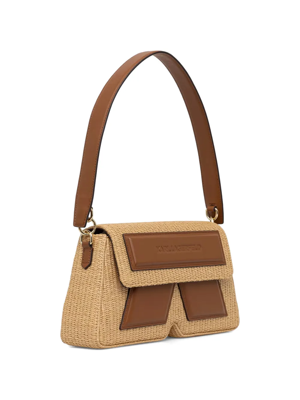 Karl Lagerfeld Ikon K geweven schoudertas Beige