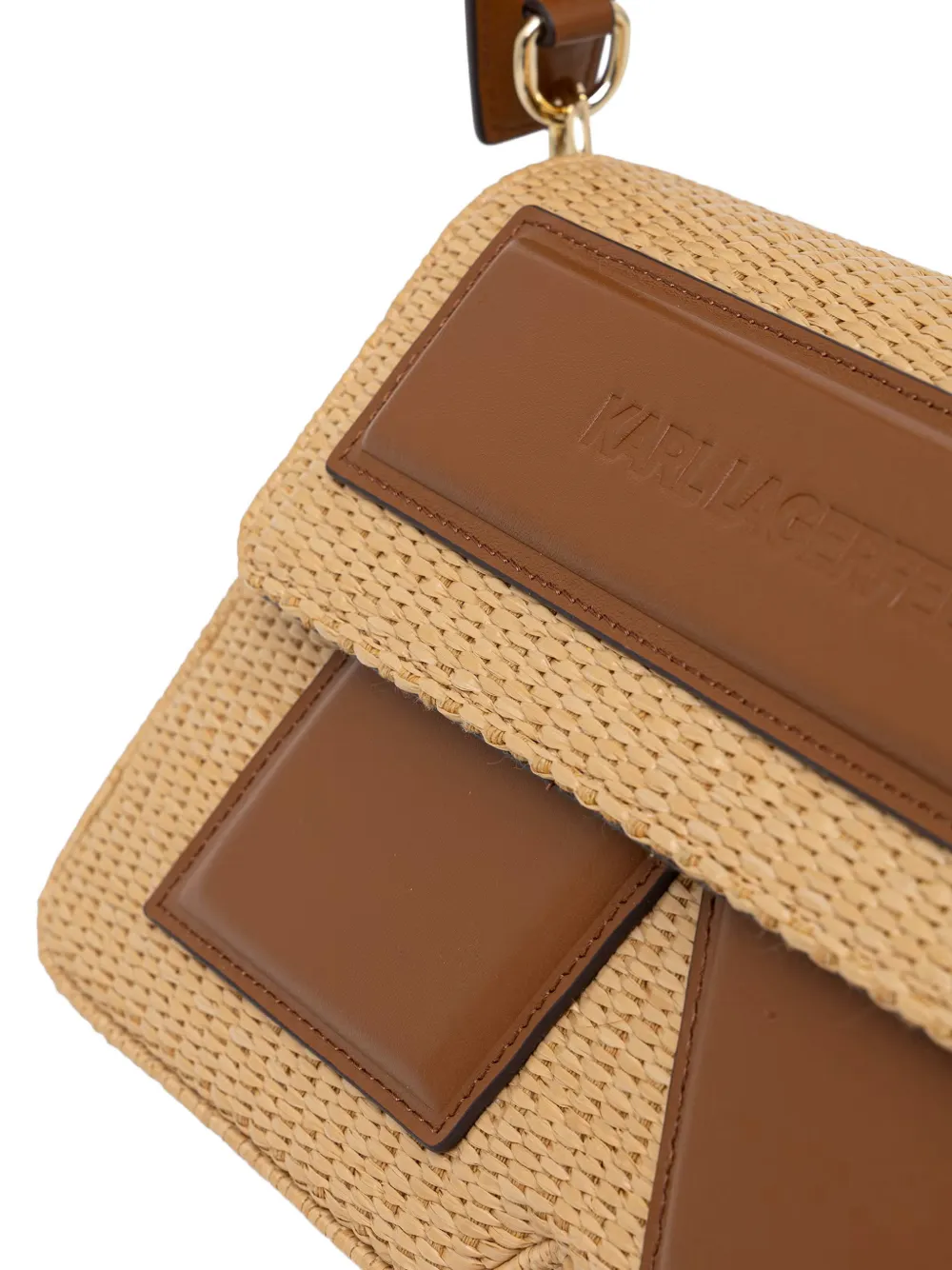 Karl Lagerfeld Ikon K geweven schoudertas Beige