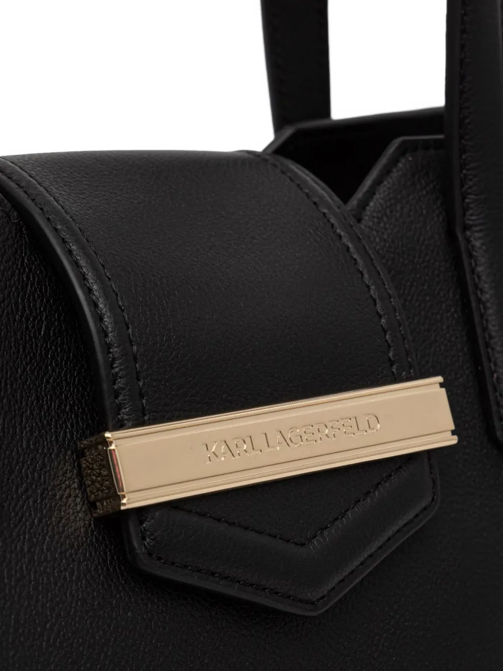 Karl Lagerfeld Shopper met logoplakkaat Zwart