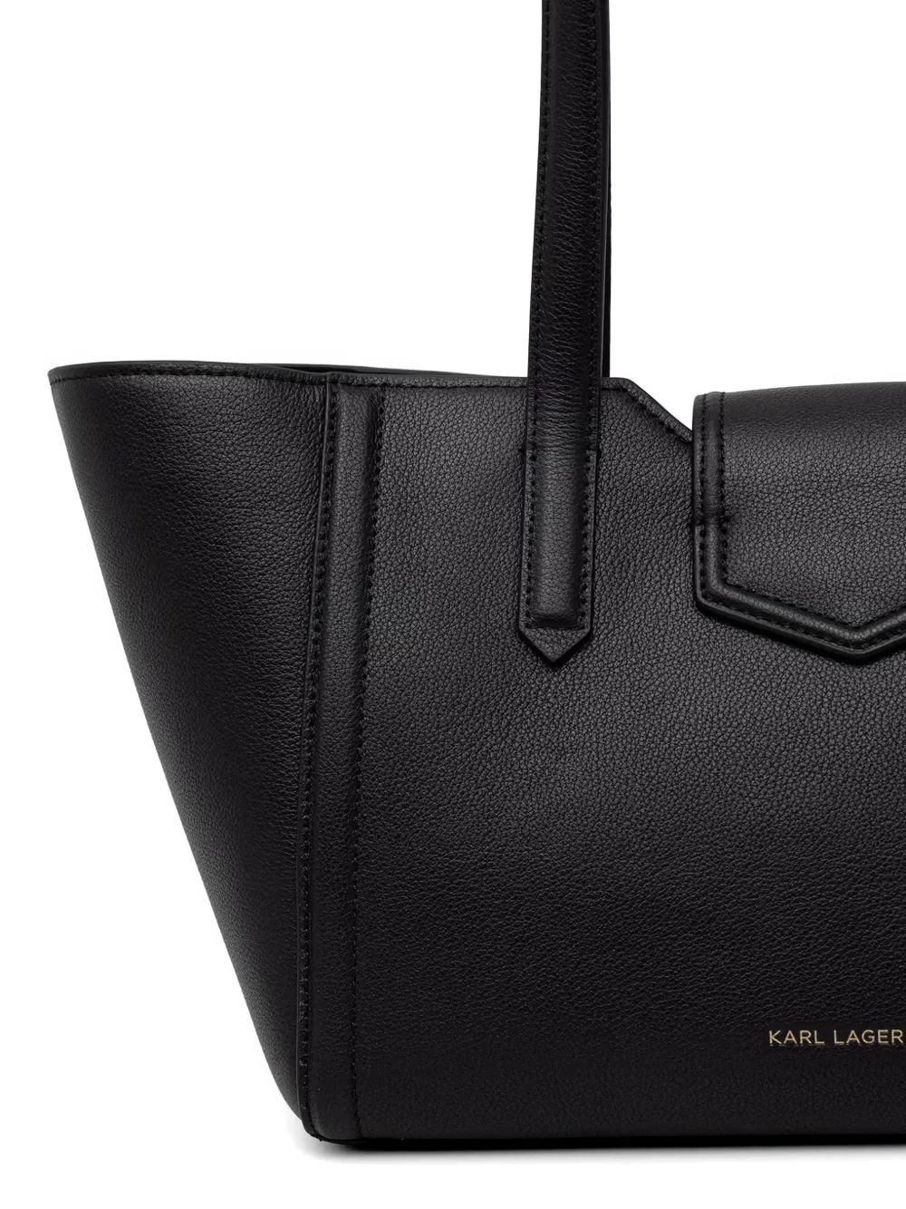 Karl Lagerfeld Shopper met logoplakkaat Zwart