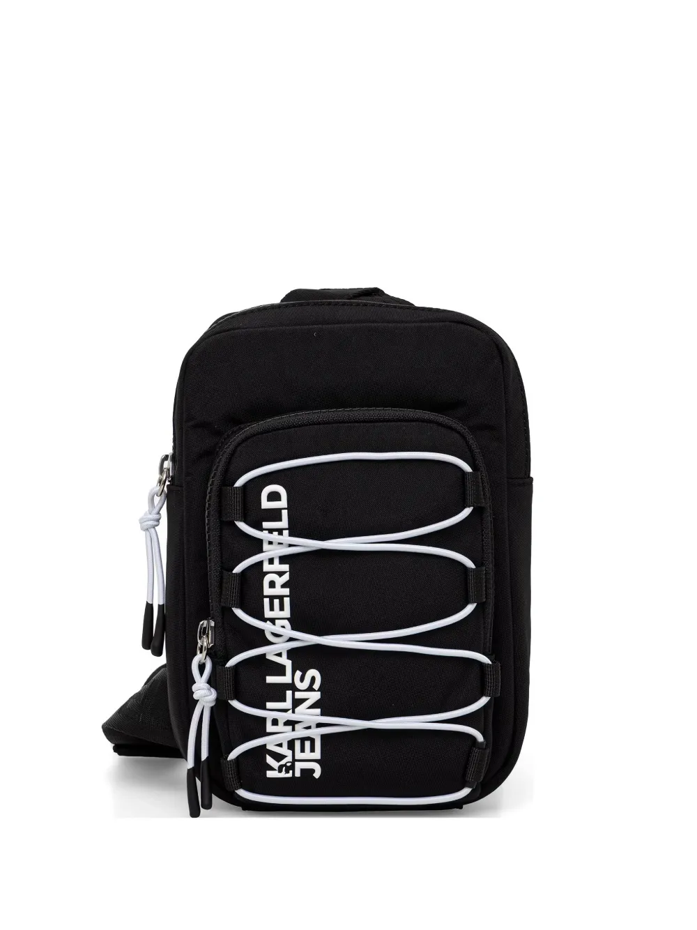 Karl Lagerfeld Jeans logo-print bungee-cord belt bag - Nero