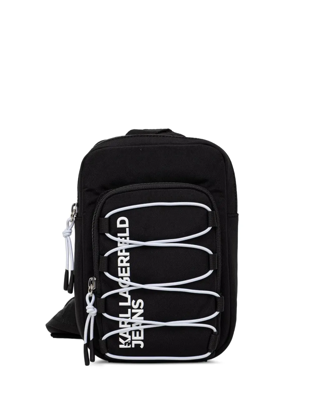 Karl Lagerfeld Jeans logo-print bungee-cord belt bag - Nero