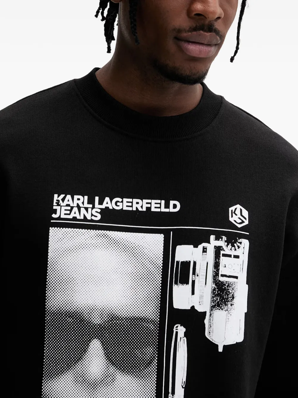 Karl Lagerfeld Jeans Sweater met print Zwart