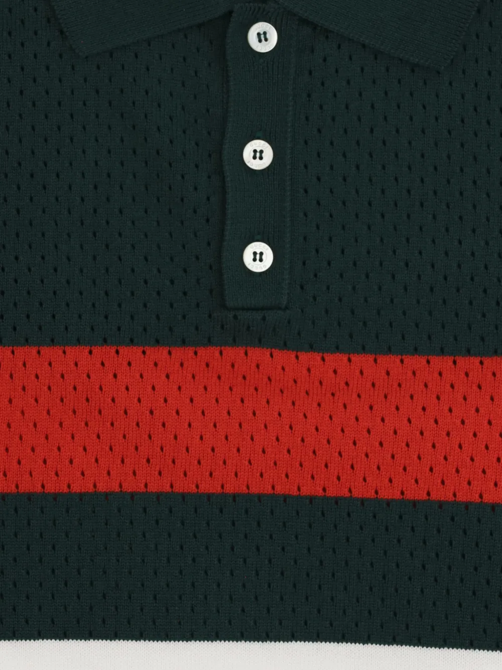 Gucci Kids Poloshirt met Web-streep Groen