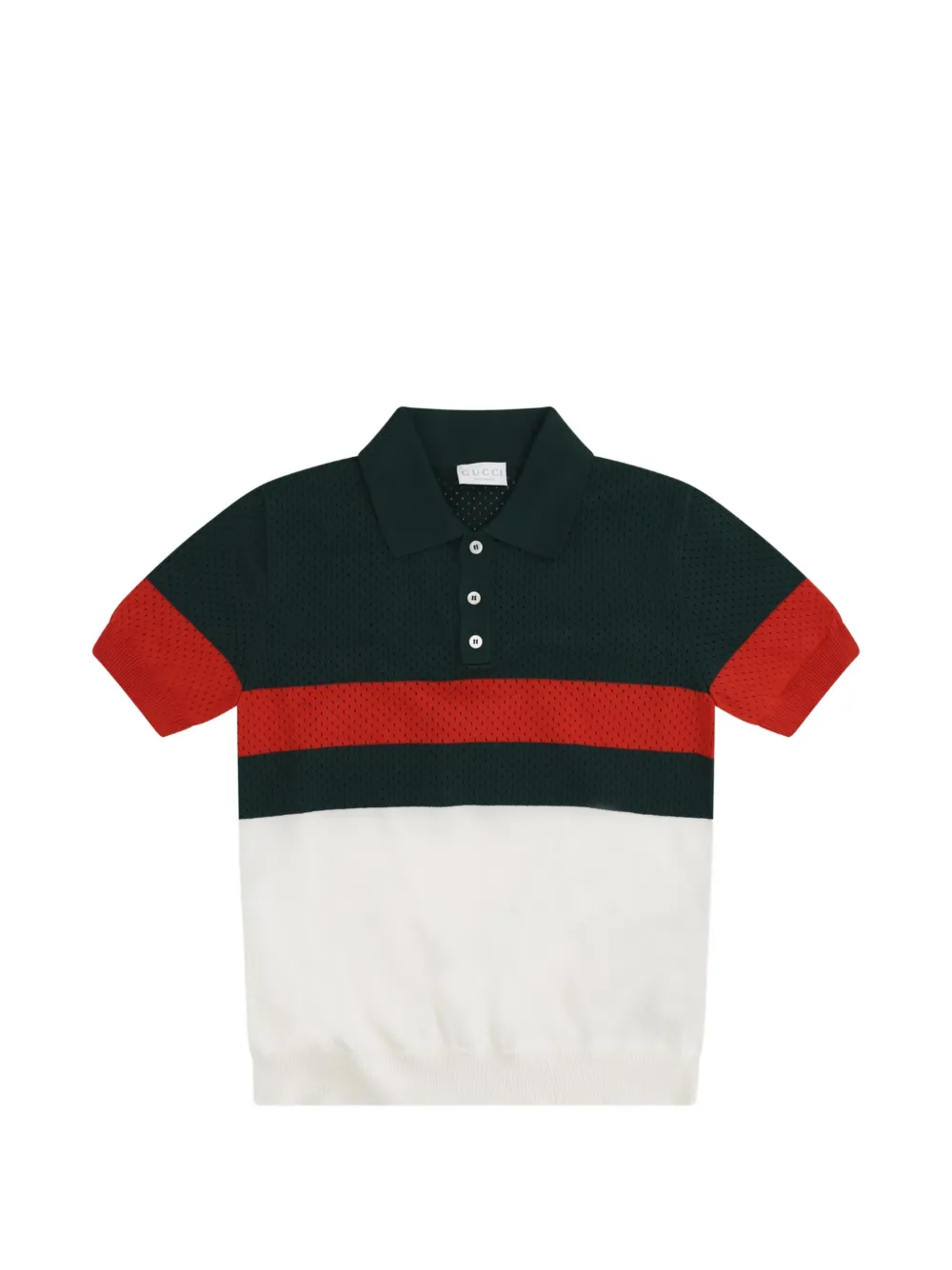 Gucci Kids Web stripe polo shirt - Grün