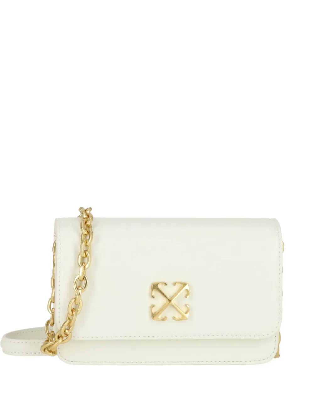 Off-White arrow-plaque chain-link tote bag - Bianco