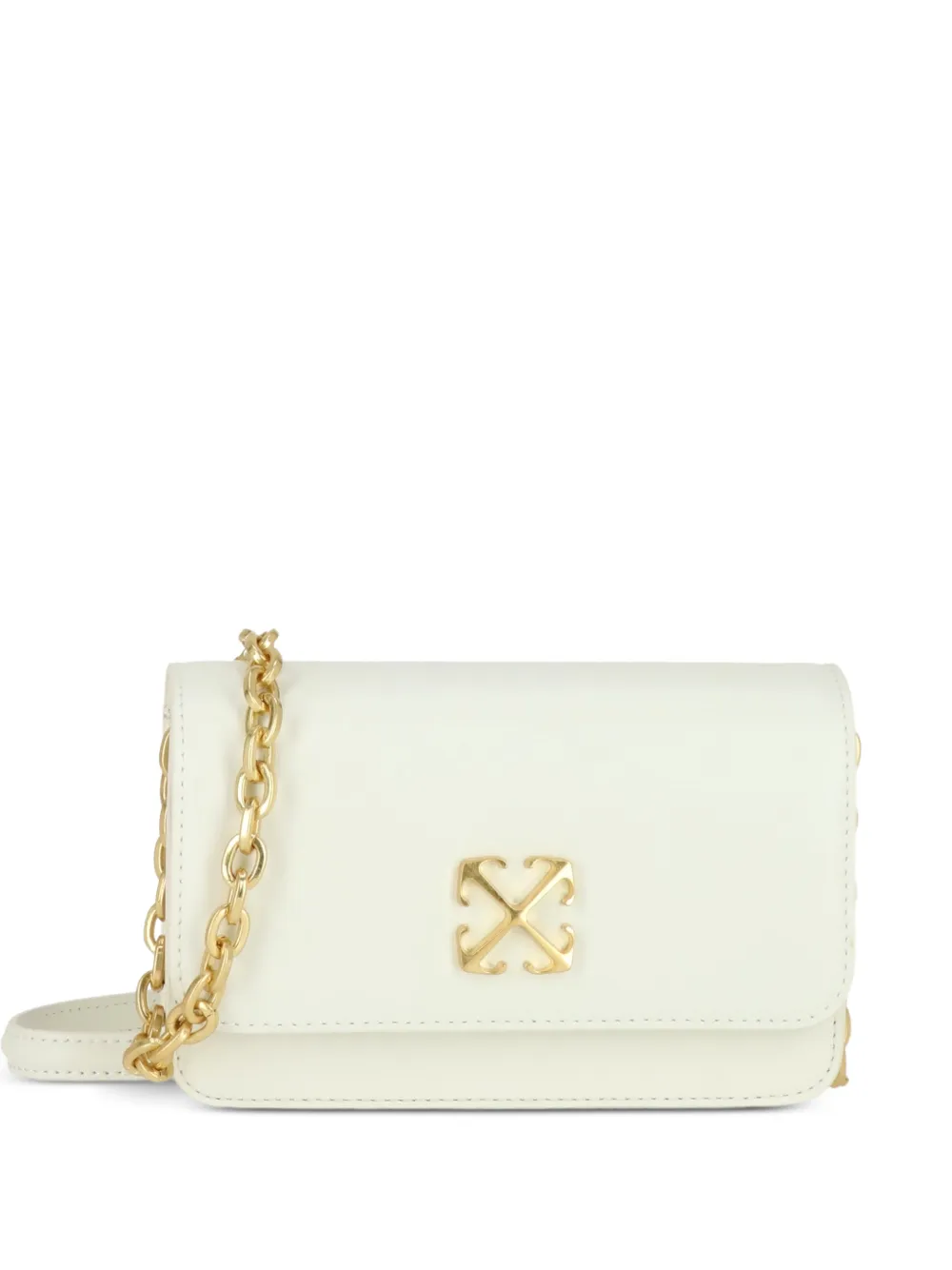 Off-White arrow-plaque chain-link tote bag - Weiß