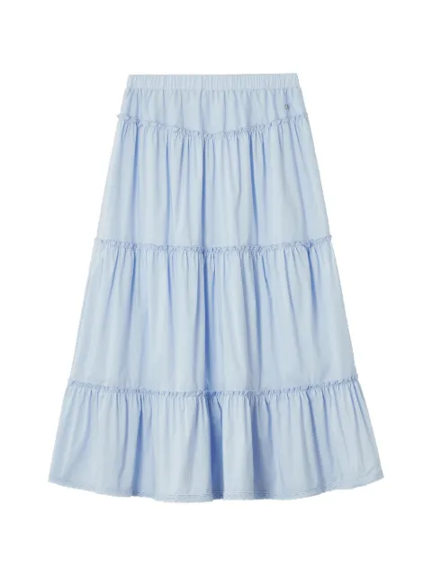 b+ab falda midi a capas con volantes