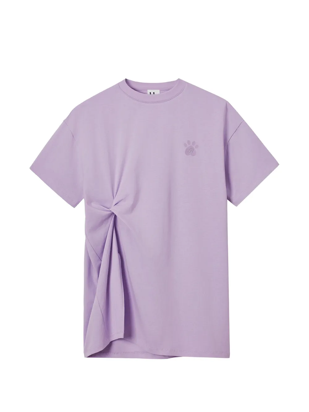 b+ab cat-print gathered T-shirt - Viola