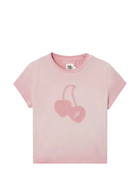 b+ab cherry-print crystal-embellished T-shirt