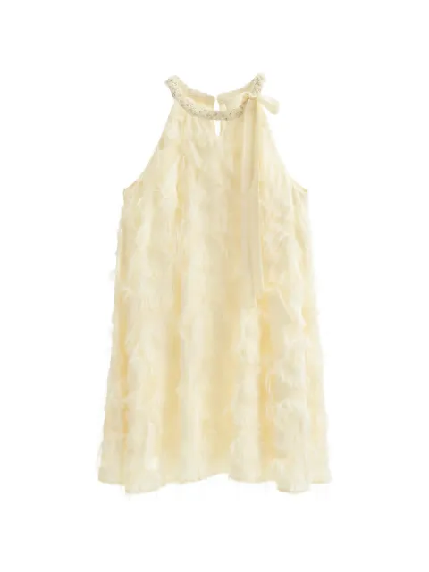 b+ab fringe-trimmed sequin-embellished mini dress