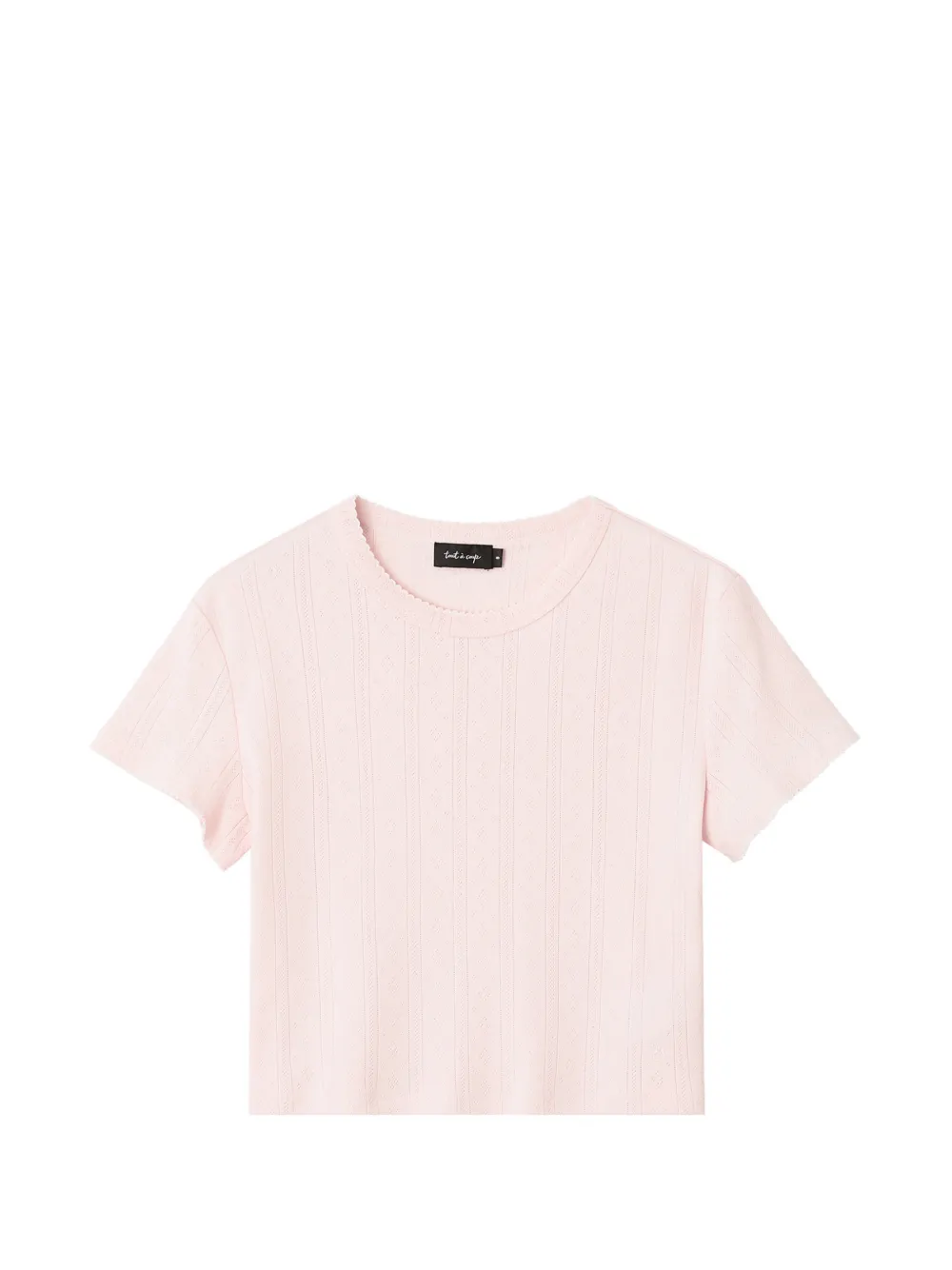 tout a coup scalloped-trim T-shirt - Rosa