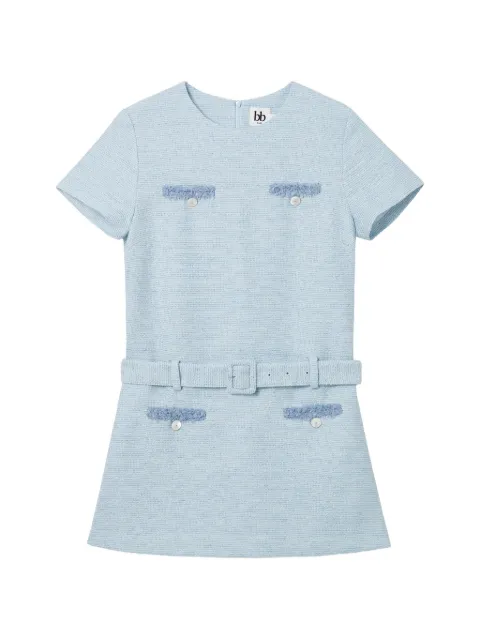 b+ab distressed-detail mini dress