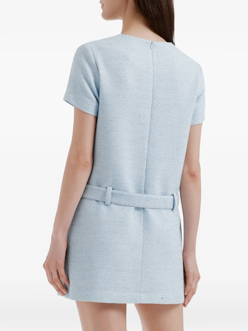 b+ab Mini-jurk met gerafeld detail Blauw