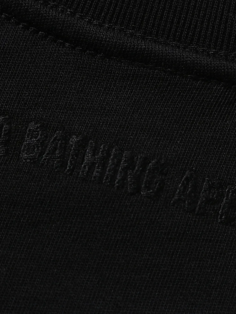 A BATHING APE Head T-shirt met borduurwerk Zwart