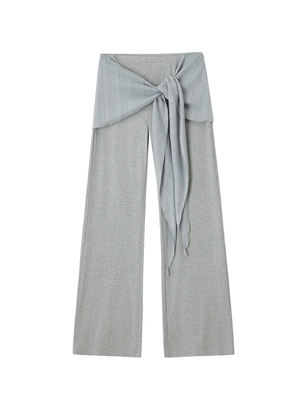 b+ab scarf-detail track pants - Grigio