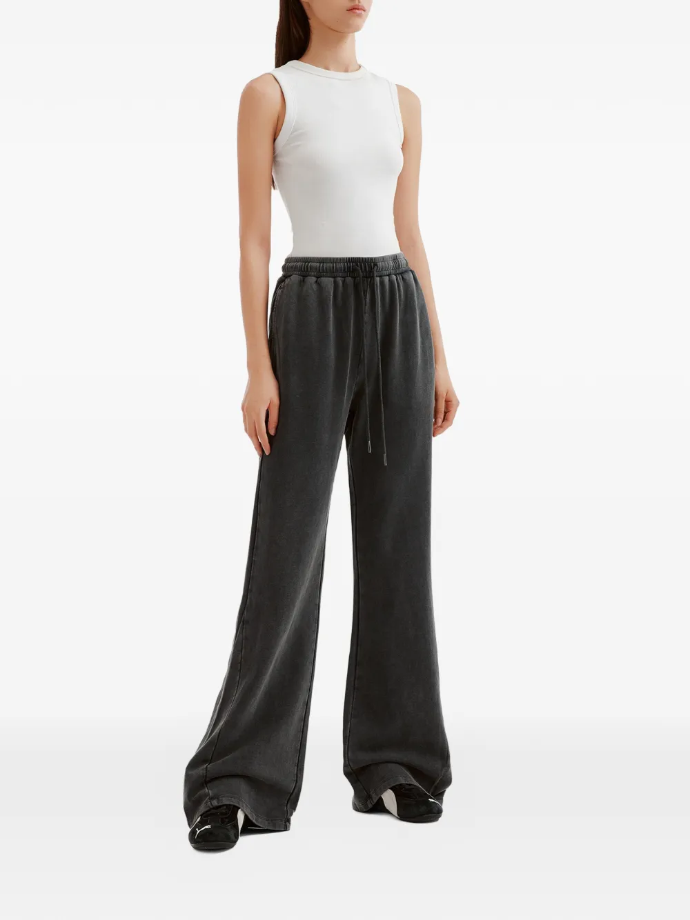 tout a coup Broek met trekkoord Grijs