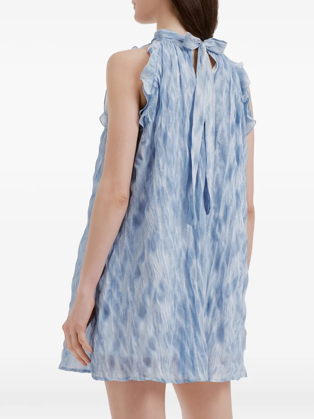 b+ab Gekreukte mini-jurk Blauw