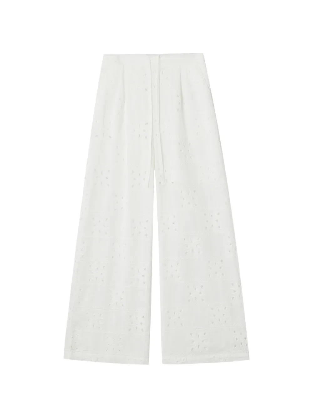 b+ab broderie-anglaise trousers - Bianco