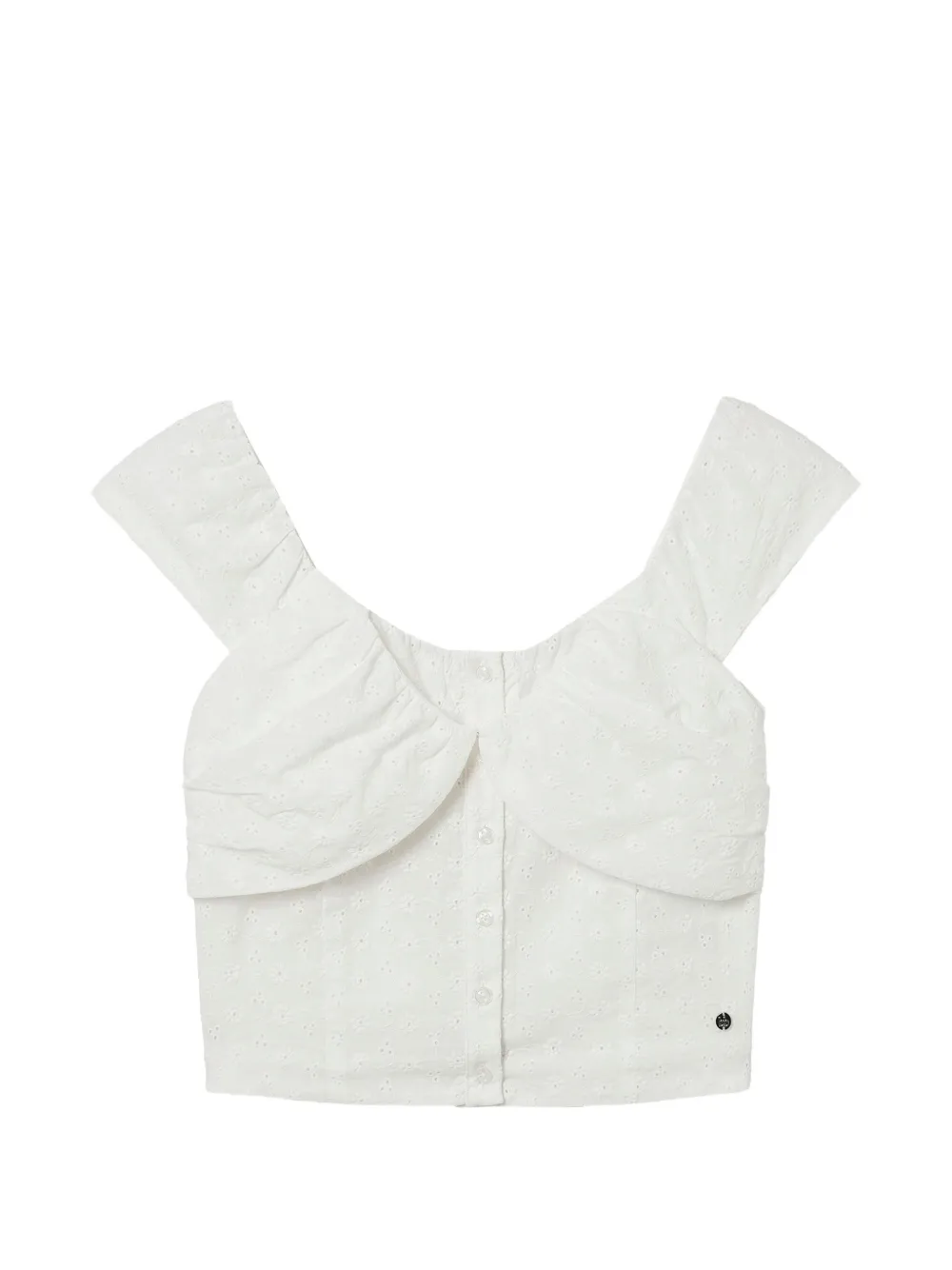 b+ab broderie-anglaise blouse - Bianco