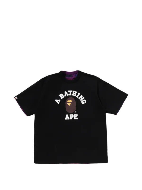 A BATHING APE® リバーシブル カモフラージュ Tシャツ | ブラック