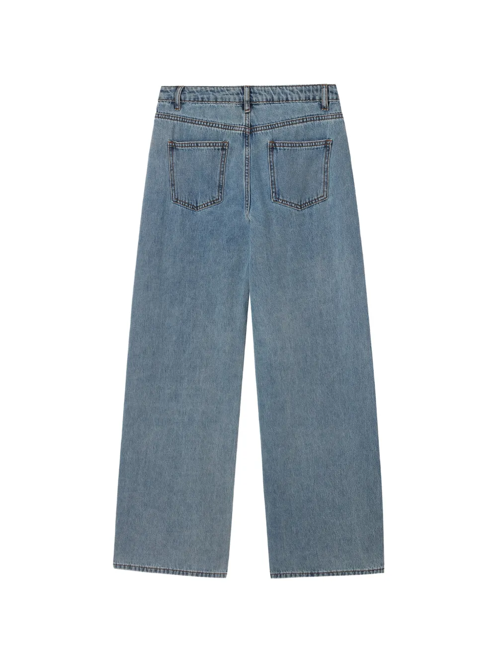 b+ab Straight jeans met kanten afwerking Blauw