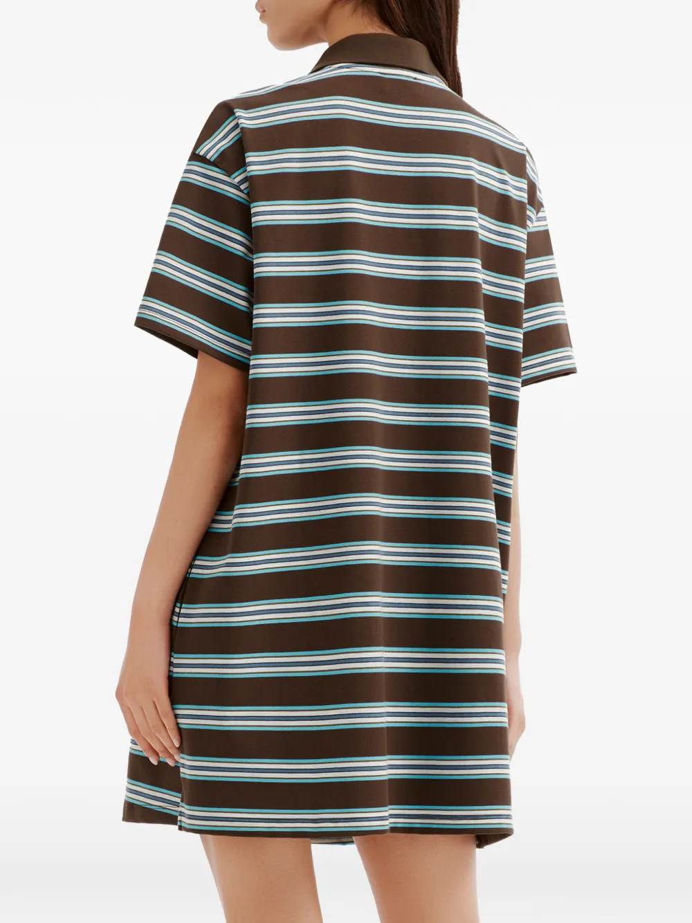 tout a coup Mini-polojurk met horizontale strepen Bruin