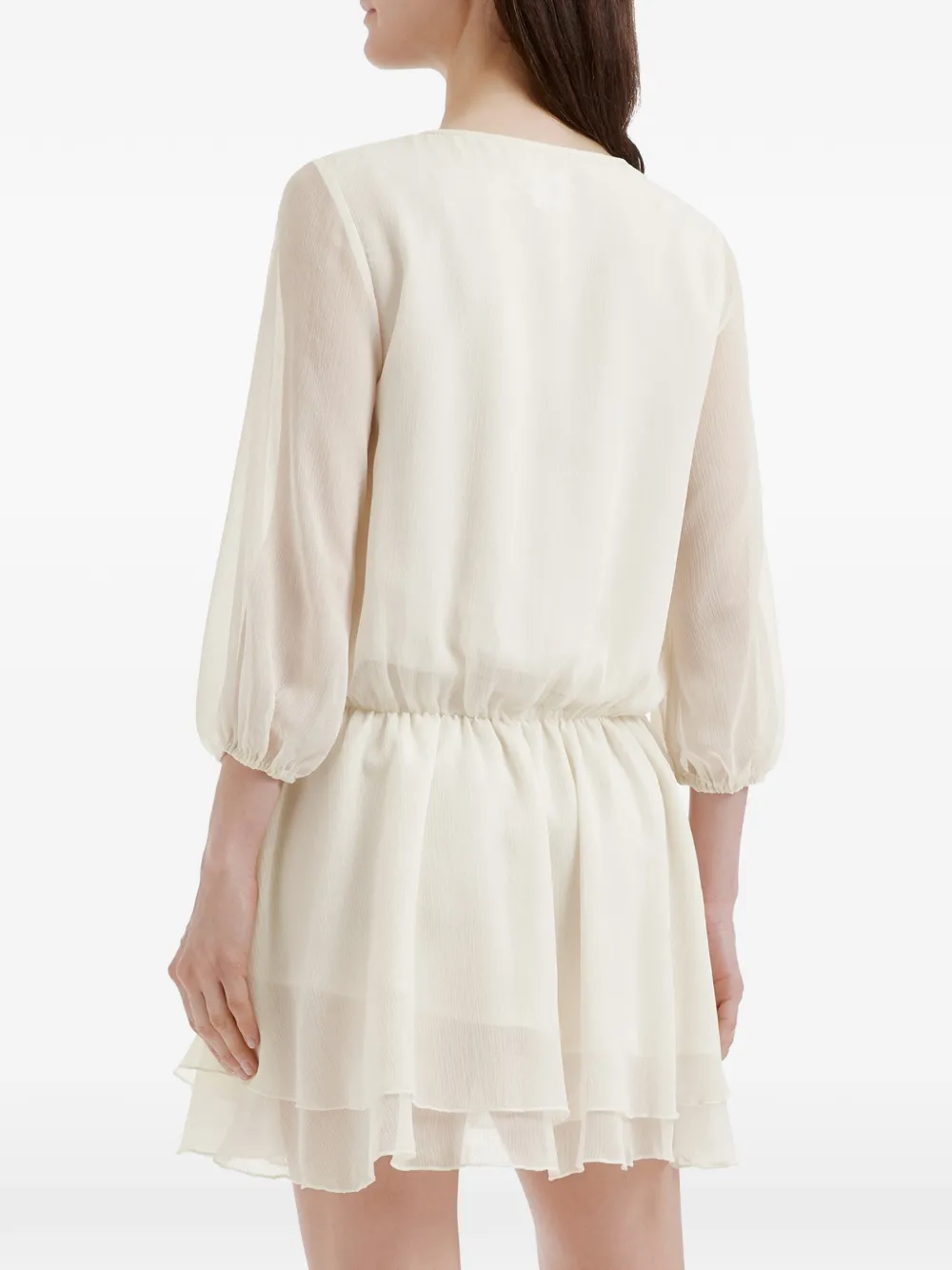 b+ab Mini-jurk met striksluiting Beige