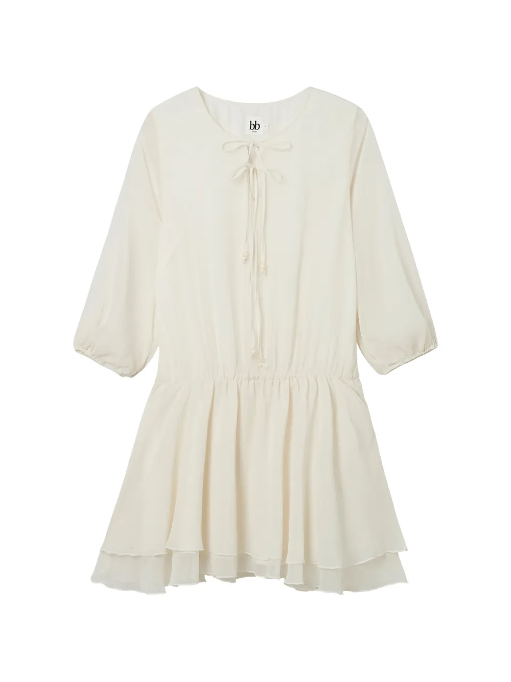 b+ab tie-fastening mini dress - Toni neutri