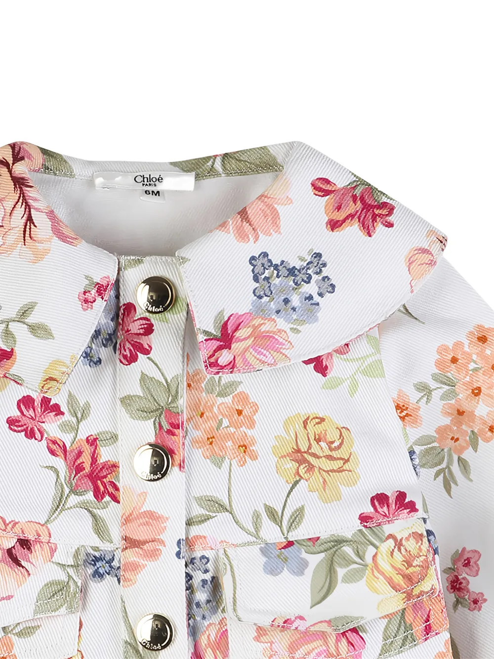 Chloé Kids Jack met bloemenprint Wit