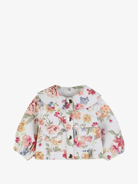 Chloé Kids chamarra con estampado floral