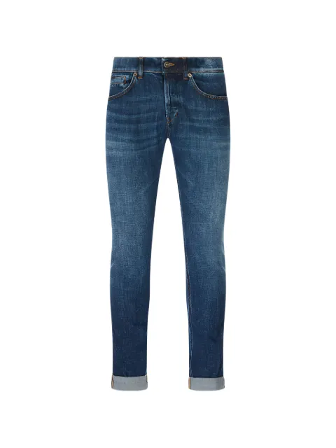 DONDUP logo-plaque whiskered skinny jeans