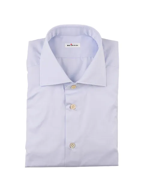 Kiton spread-collar button-up shirt