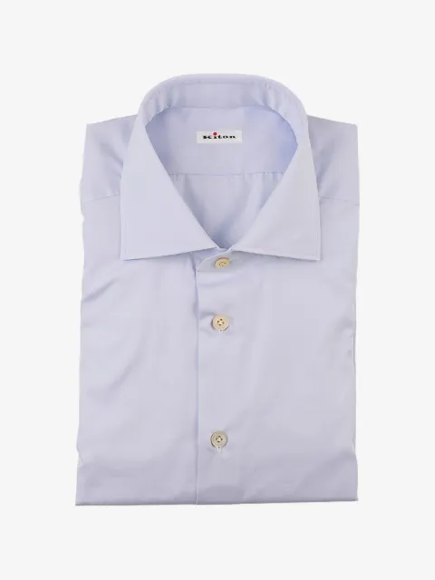 Kiton spread-collar button-up shirt