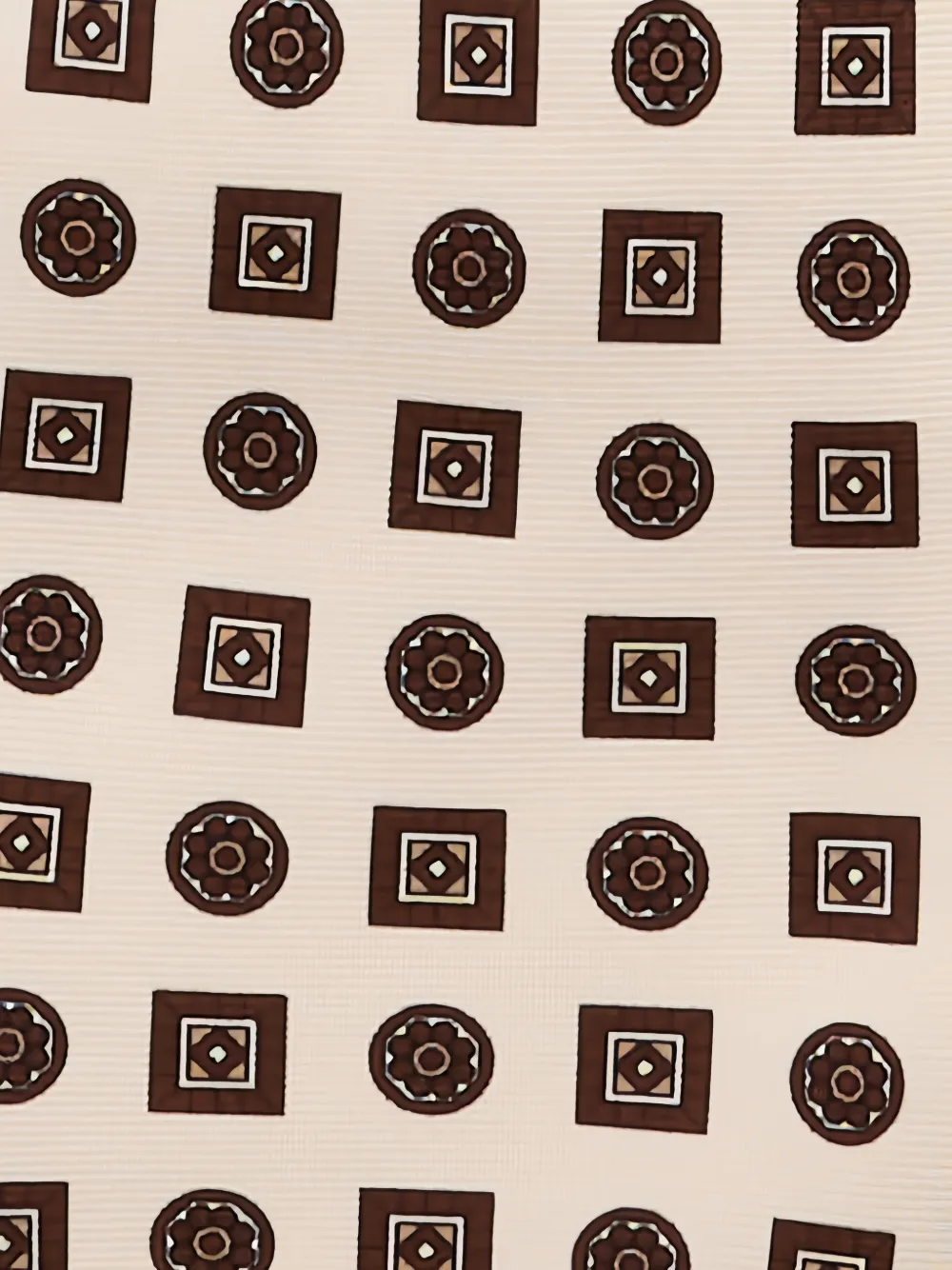 Kiton Stropdas met geometrische print Beige