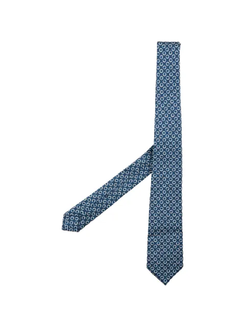 Kiton geometric-print tie