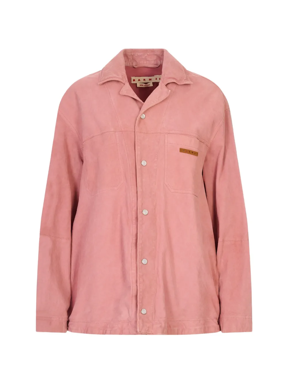 Marni logo-patch shirt - Rosa